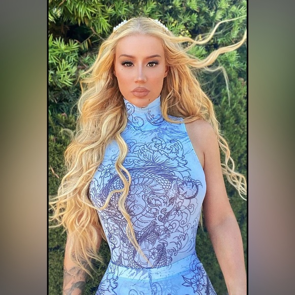 Slay Away Mesh Biker Short Set - Blue/Combo🐉 - Picture 2 of 6